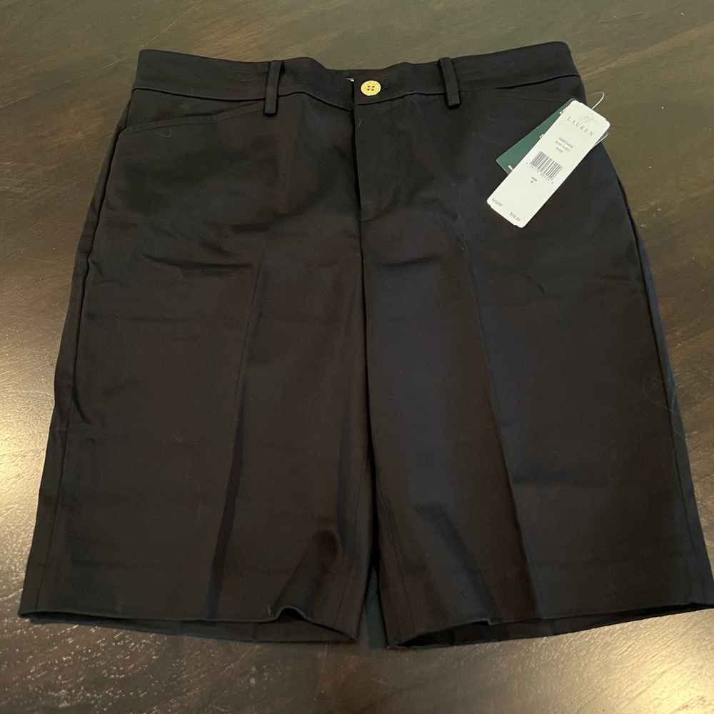 RALPH LAUREN WOMEN'S SHORTS, BLACK, SIZE 6, NEW WITH TAGS